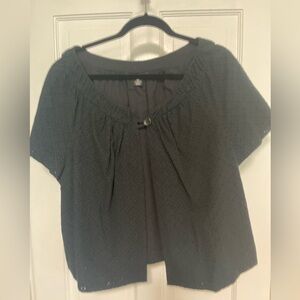 Style&co. Women Size 18 W Black Short Sleeve One Button jacket